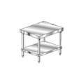 Aero Aero Manufacturing Mixer Stand W/ Undershelf, 14 Ga 304 Stainless Steel Top, 30"W x 30"D 2MSU-3030